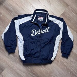 Y2K Detroit Tigers Zip Up Jacket Youth XL Blue White